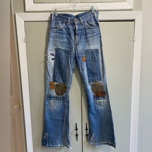 Unisex 70’s Vintage, Patch Work Levi’s